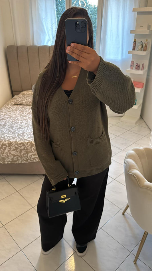 Cardigan kaki