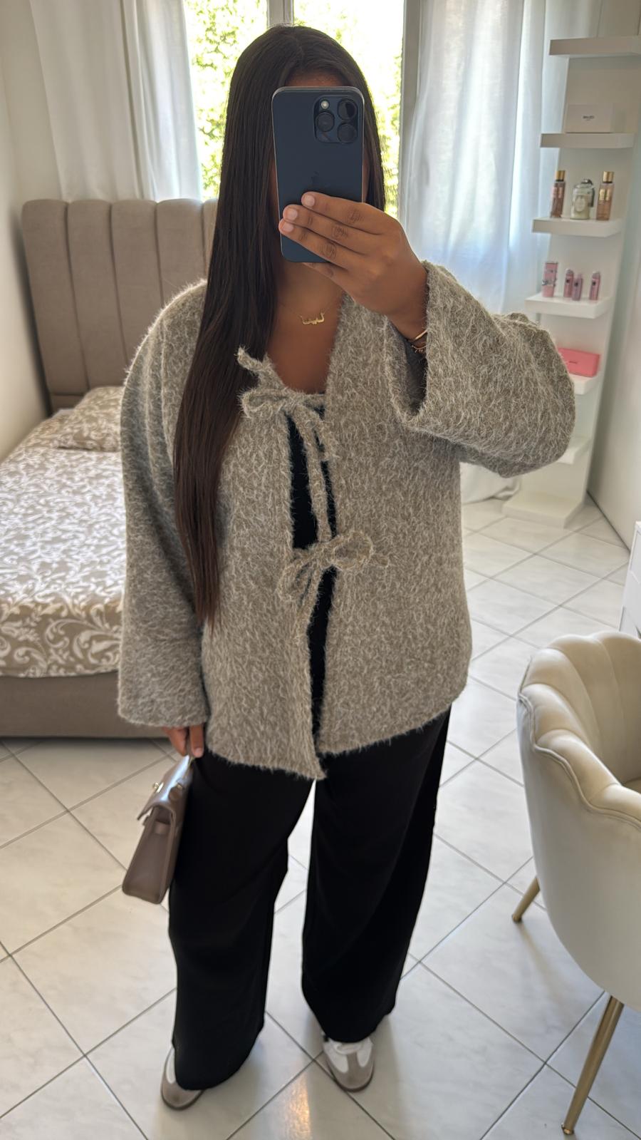 Manteau eyna taupe/gris