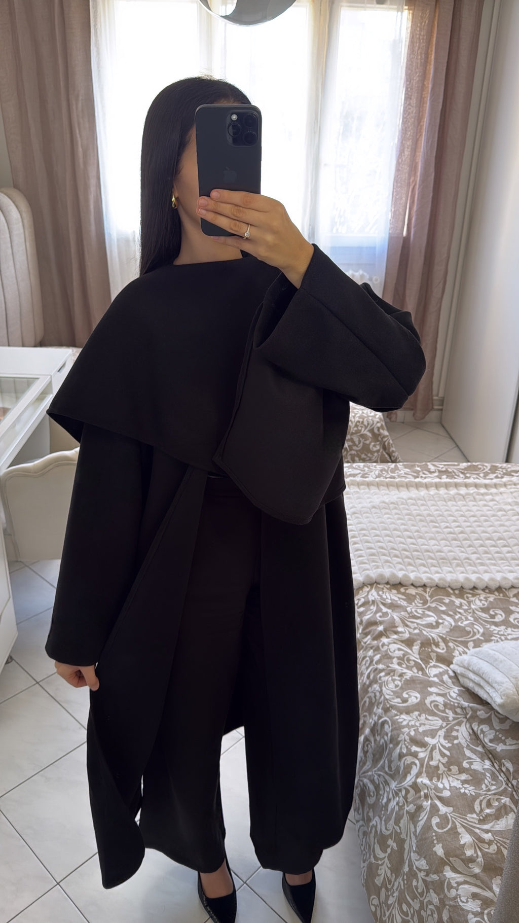 Cape longue noir
