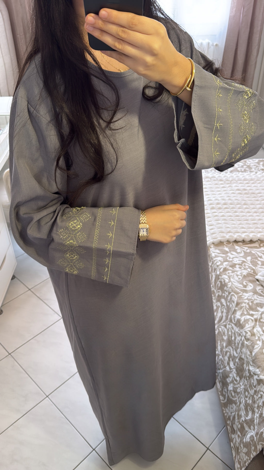 Abaya doha gris