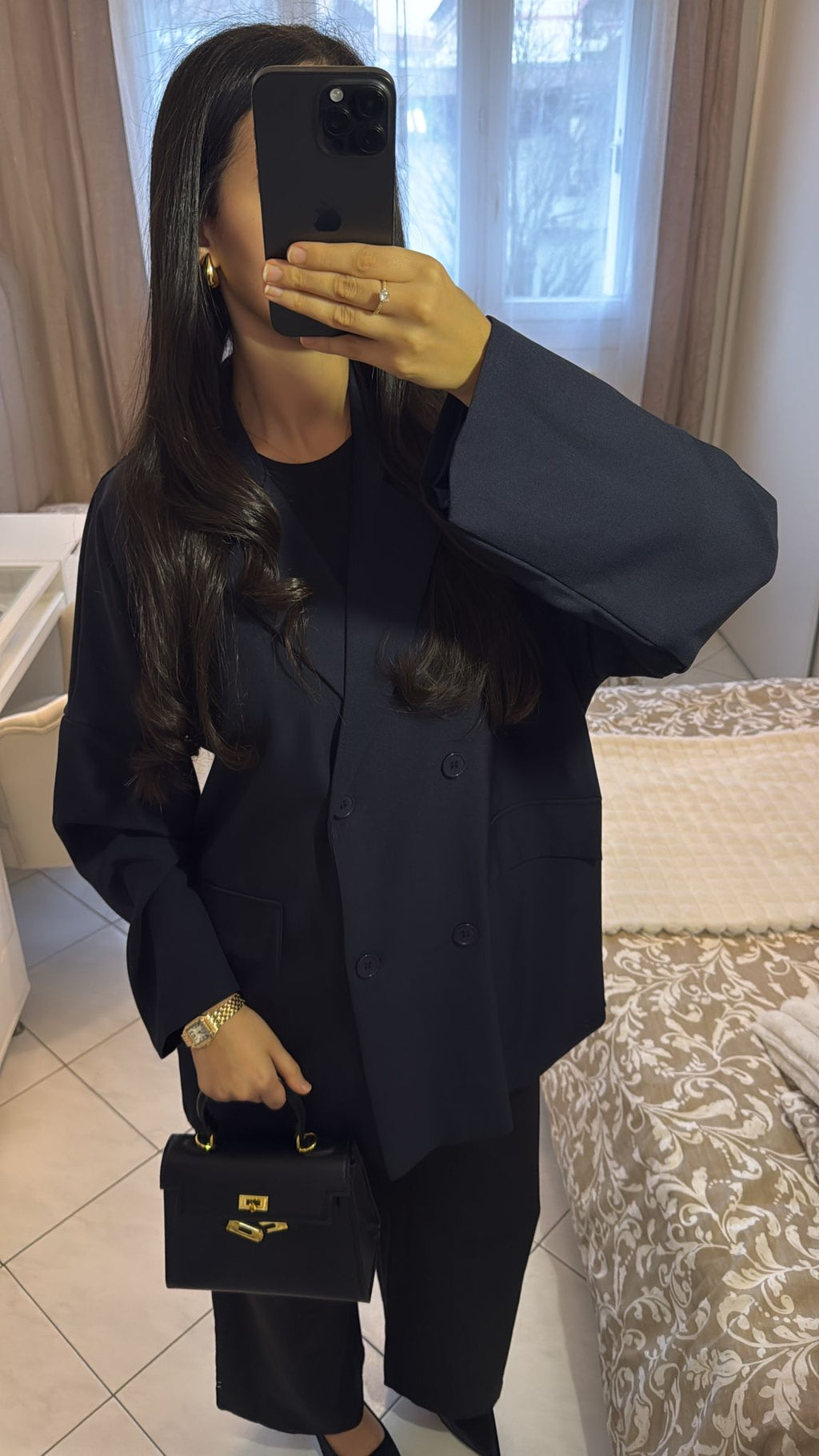 Blazer oversize bleu marine