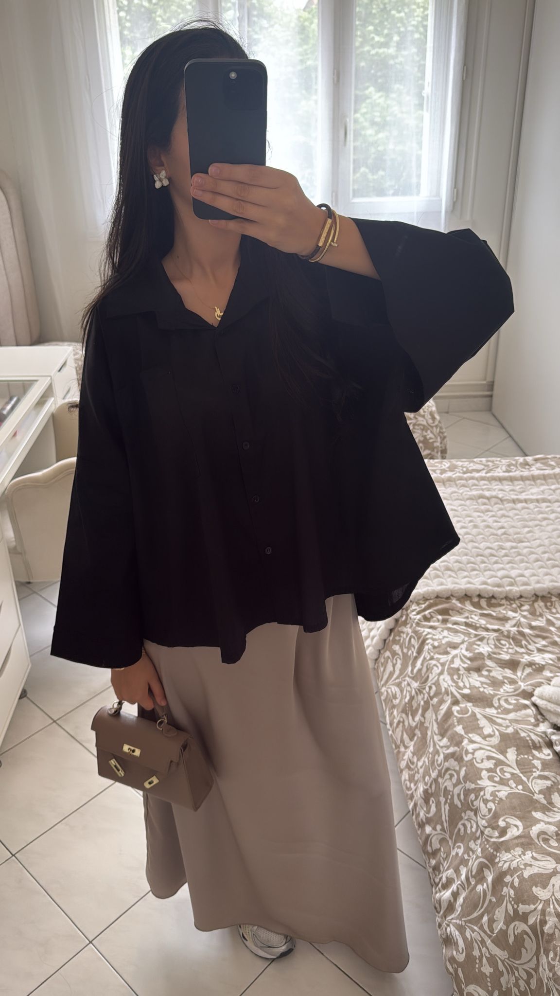 Chemise large noir