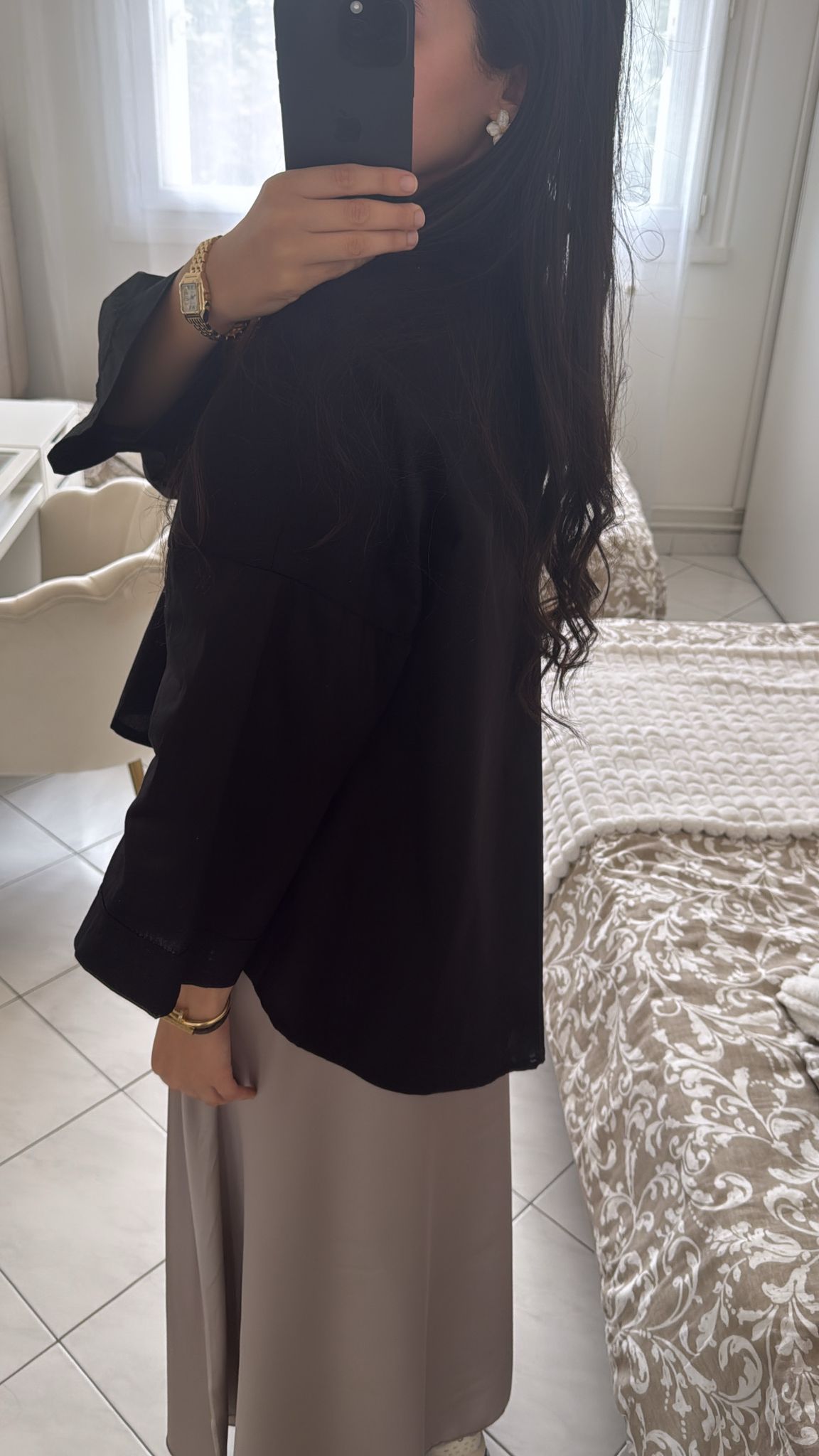 Chemise large noir