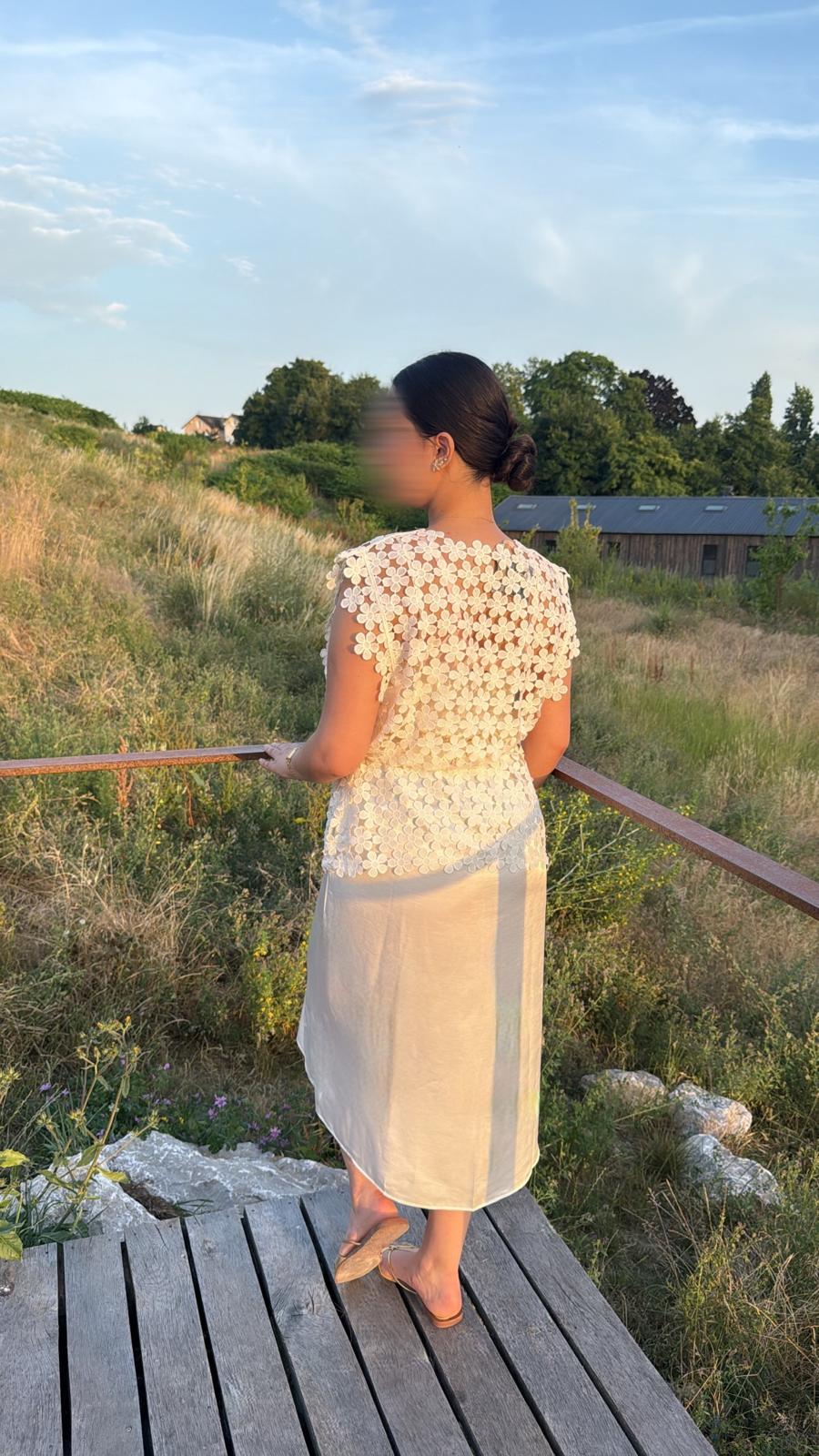 Ensemble robe haut fleuri