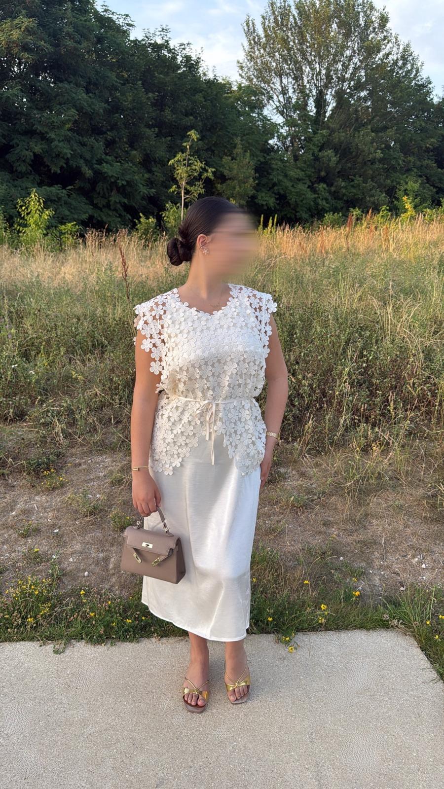 Ensemble robe haut fleuri