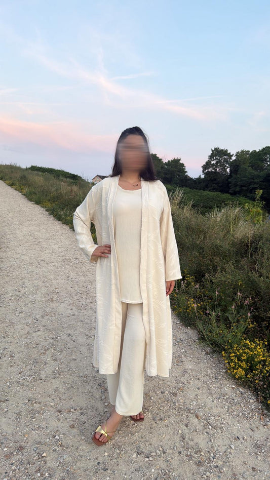 Ensemble assya blanc crème