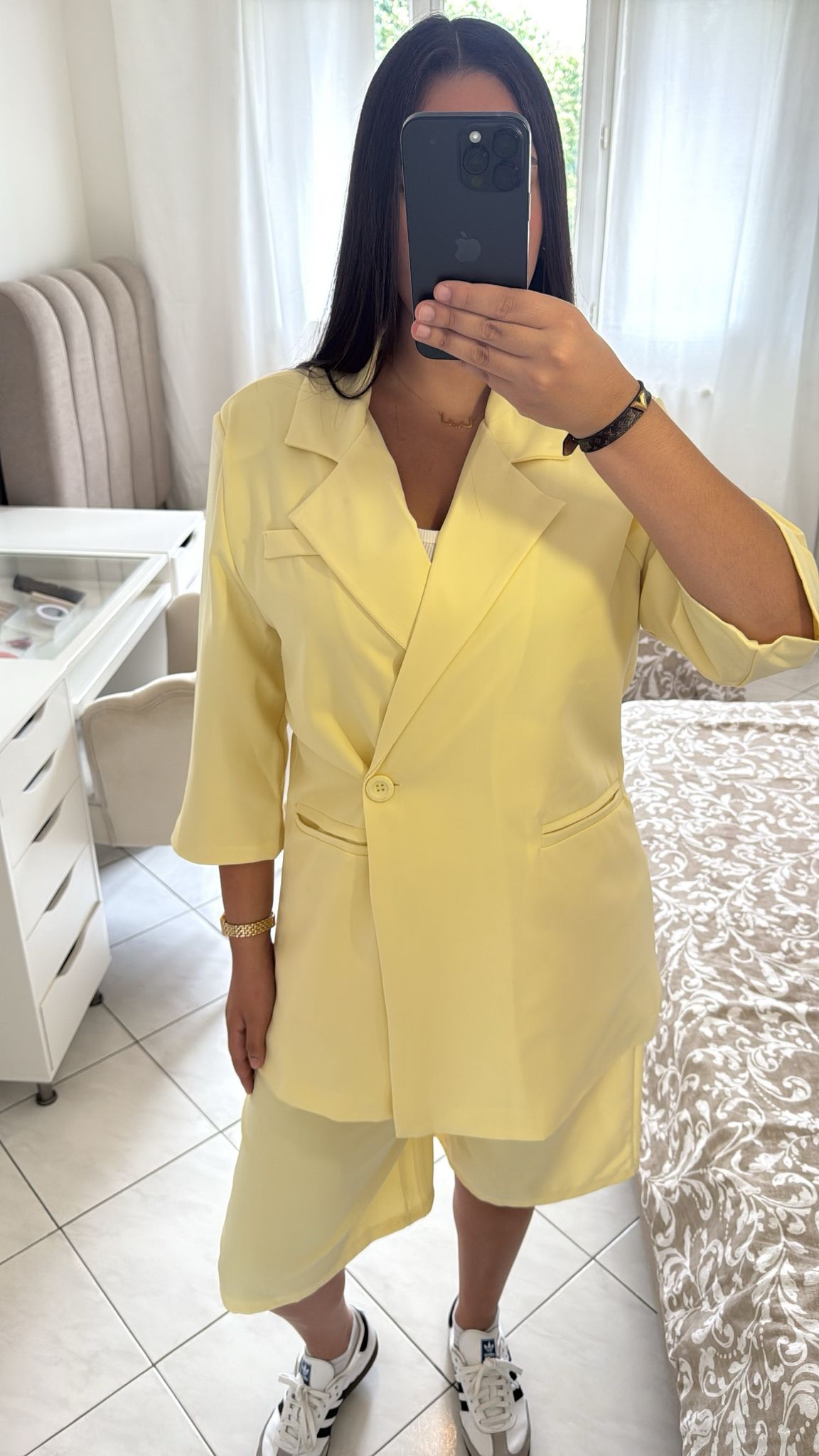 Ensemble bermuda jaune