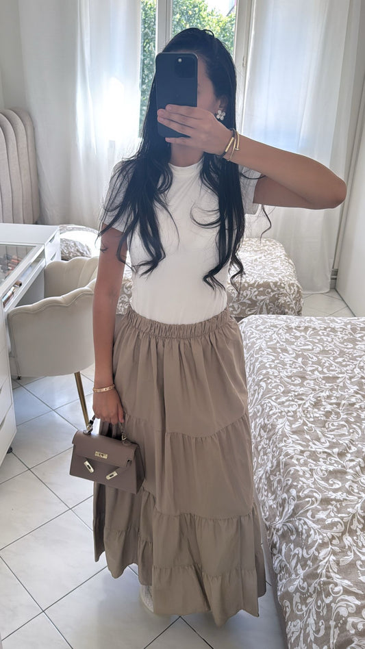 Jupe shyrin taupe