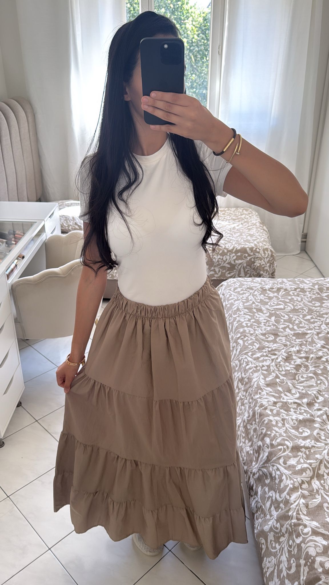 Jupe shyrin taupe