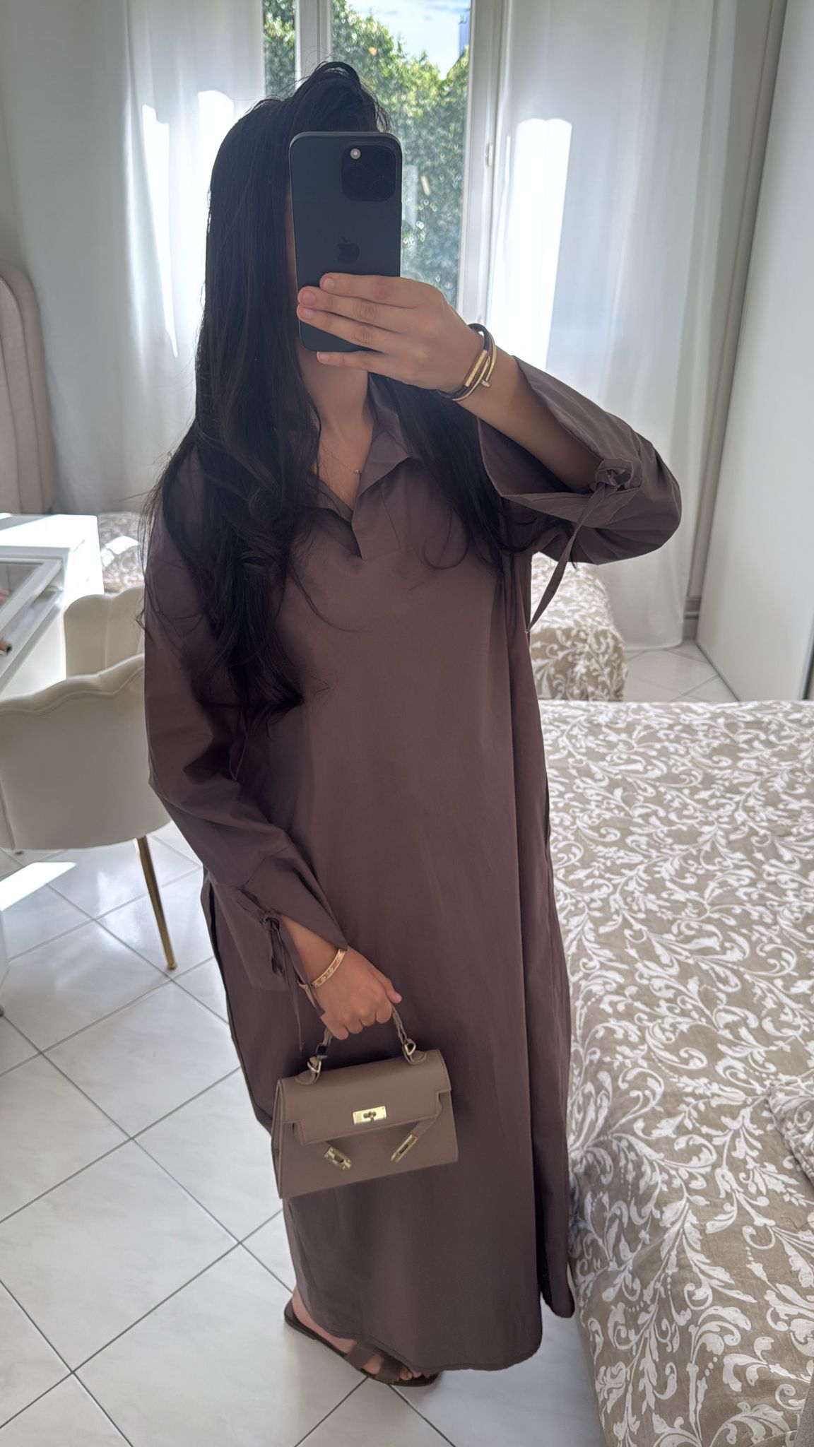 Robe chaima marron