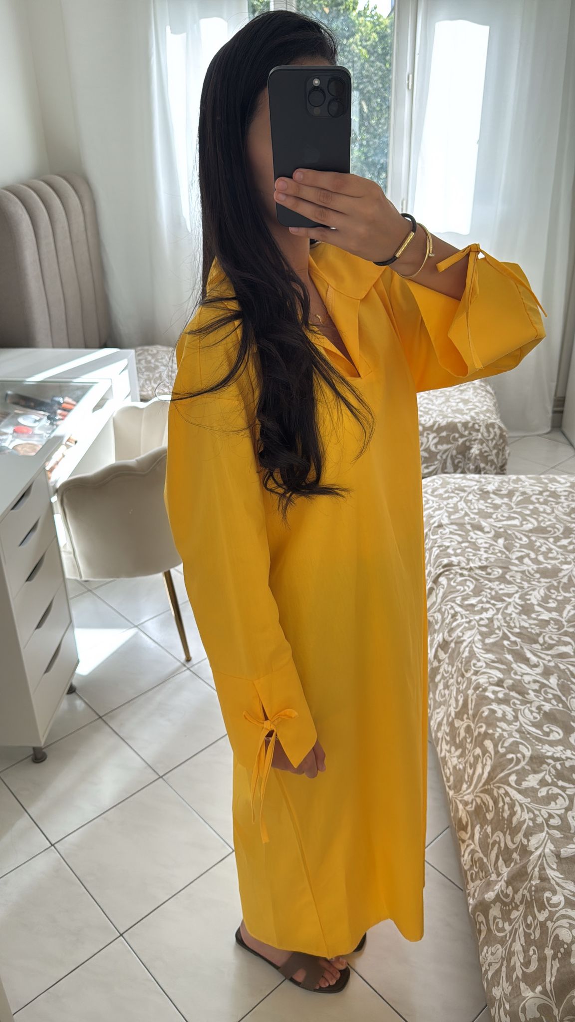 Robe chaima jaune