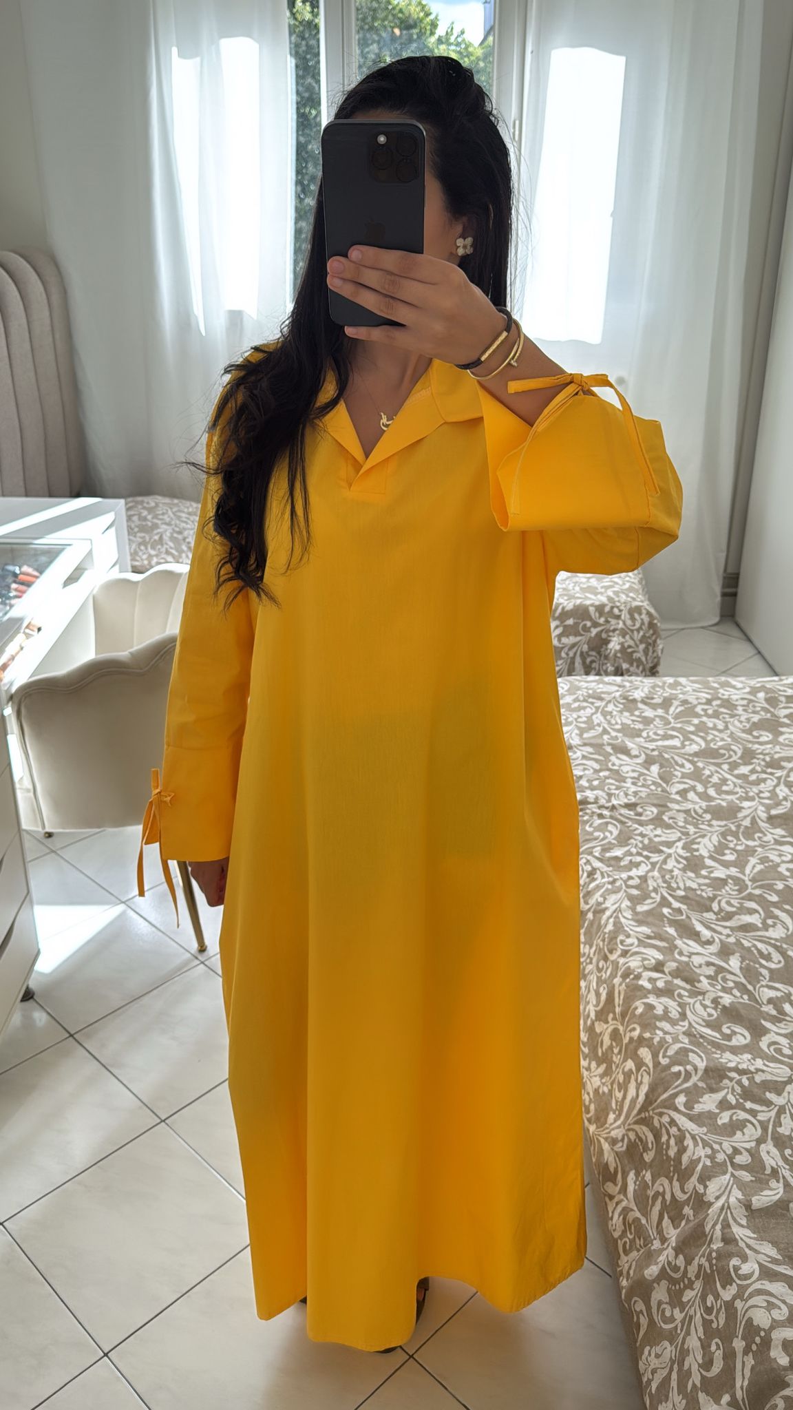 Robe chaima jaune
