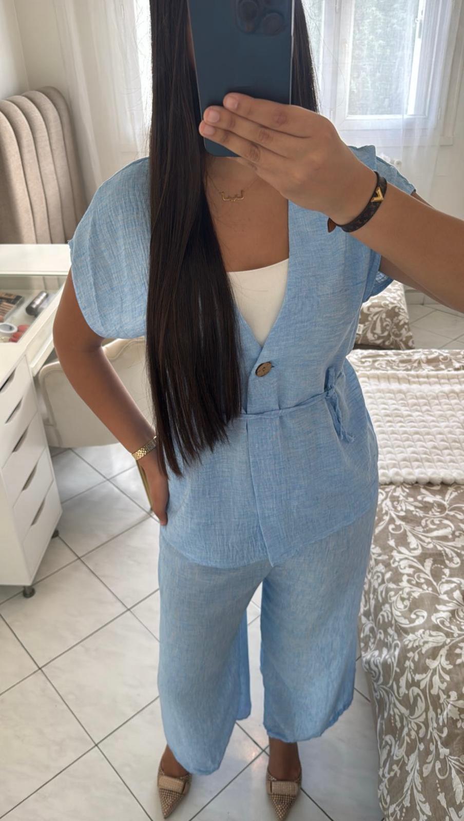 Ensemble layan bleu