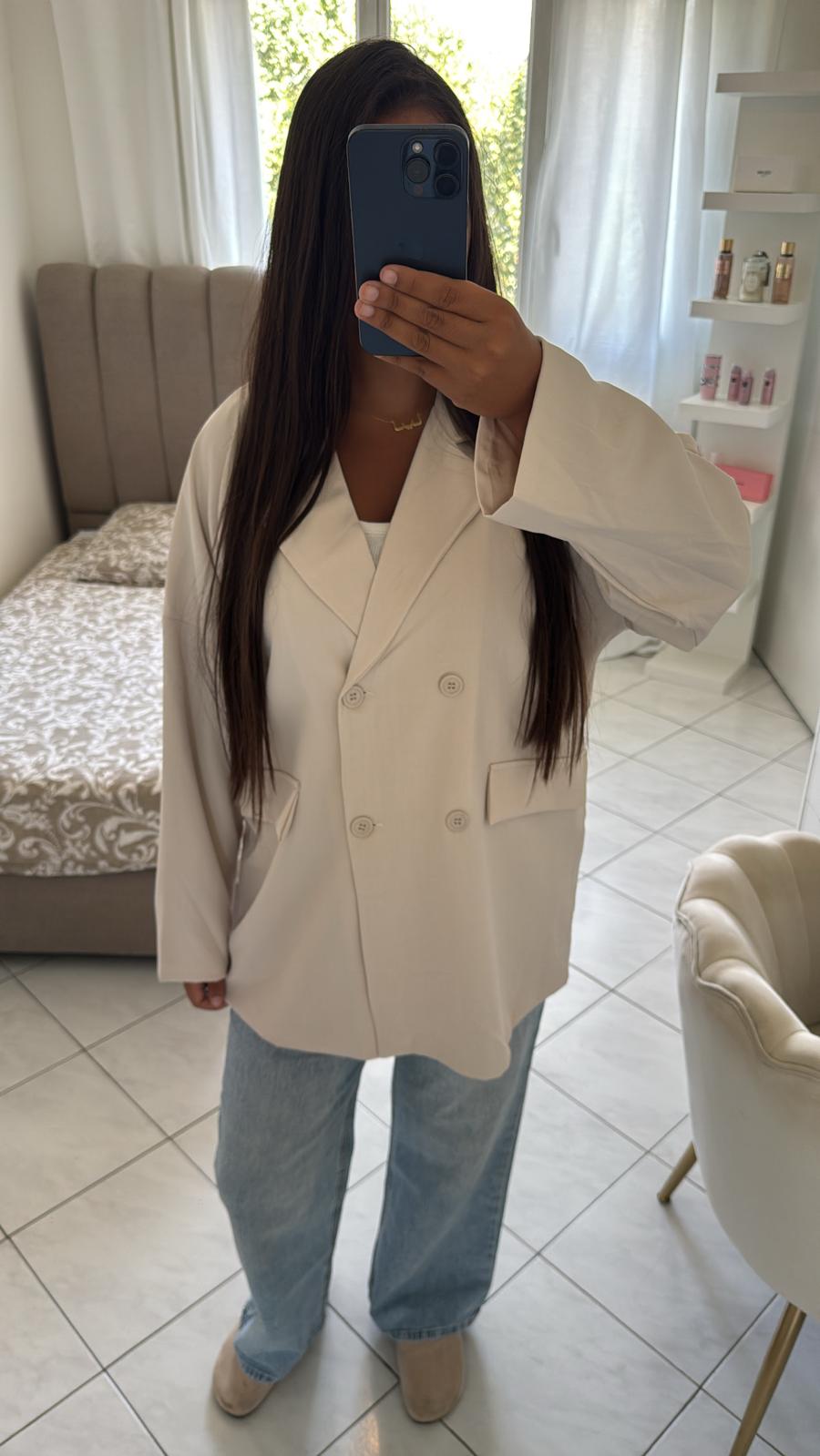Blazer oversize beige