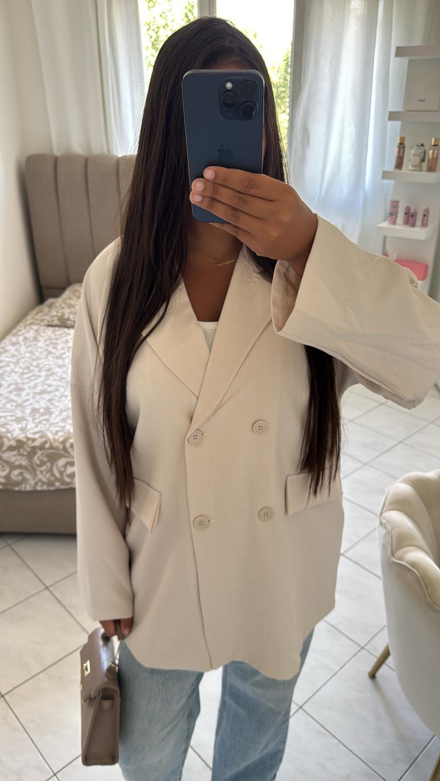 Blazer oversize beige