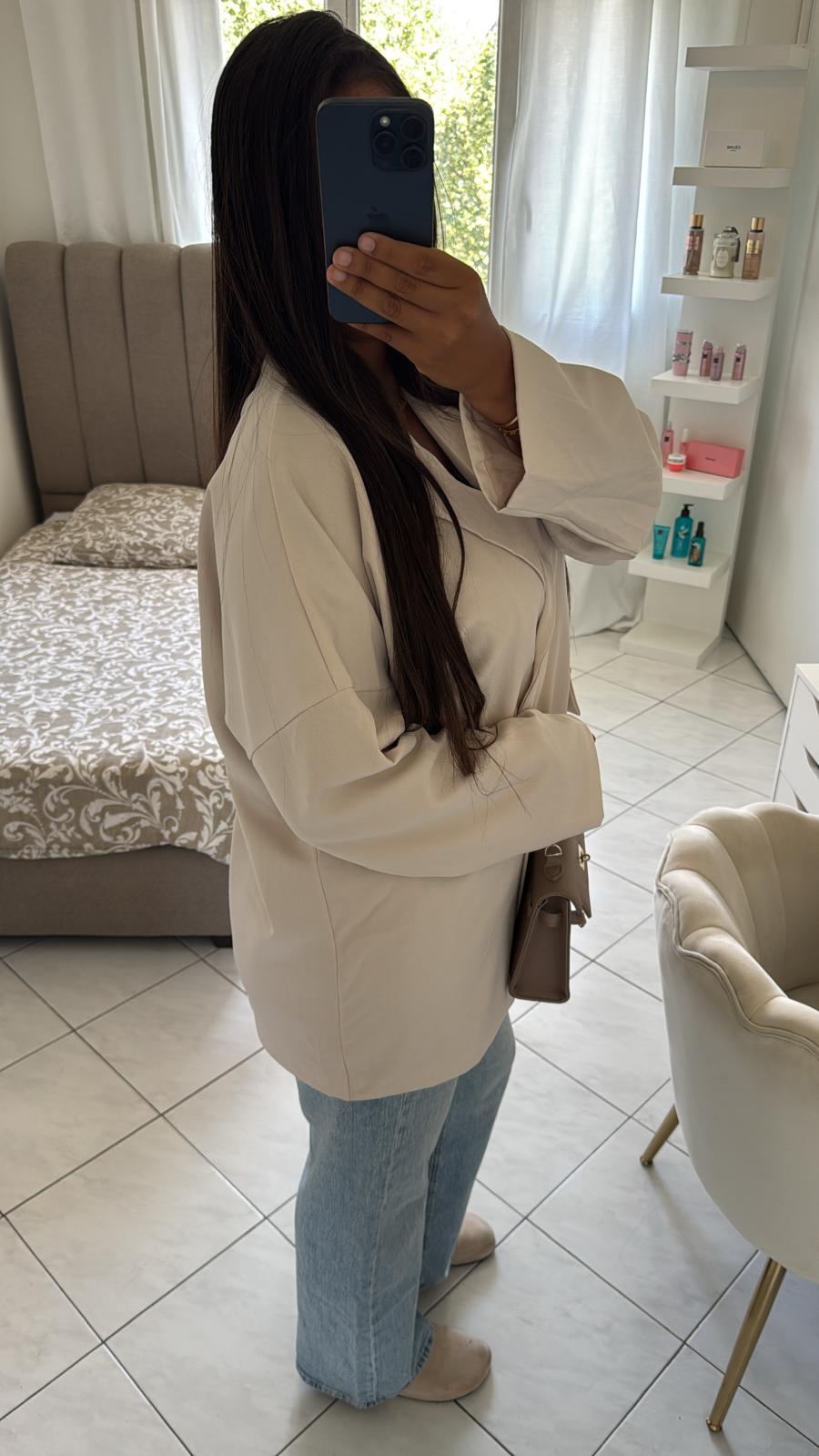 Blazer oversize beige