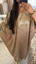 Abaya marwa beige foncé