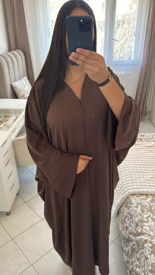 Abaya dubaï marron