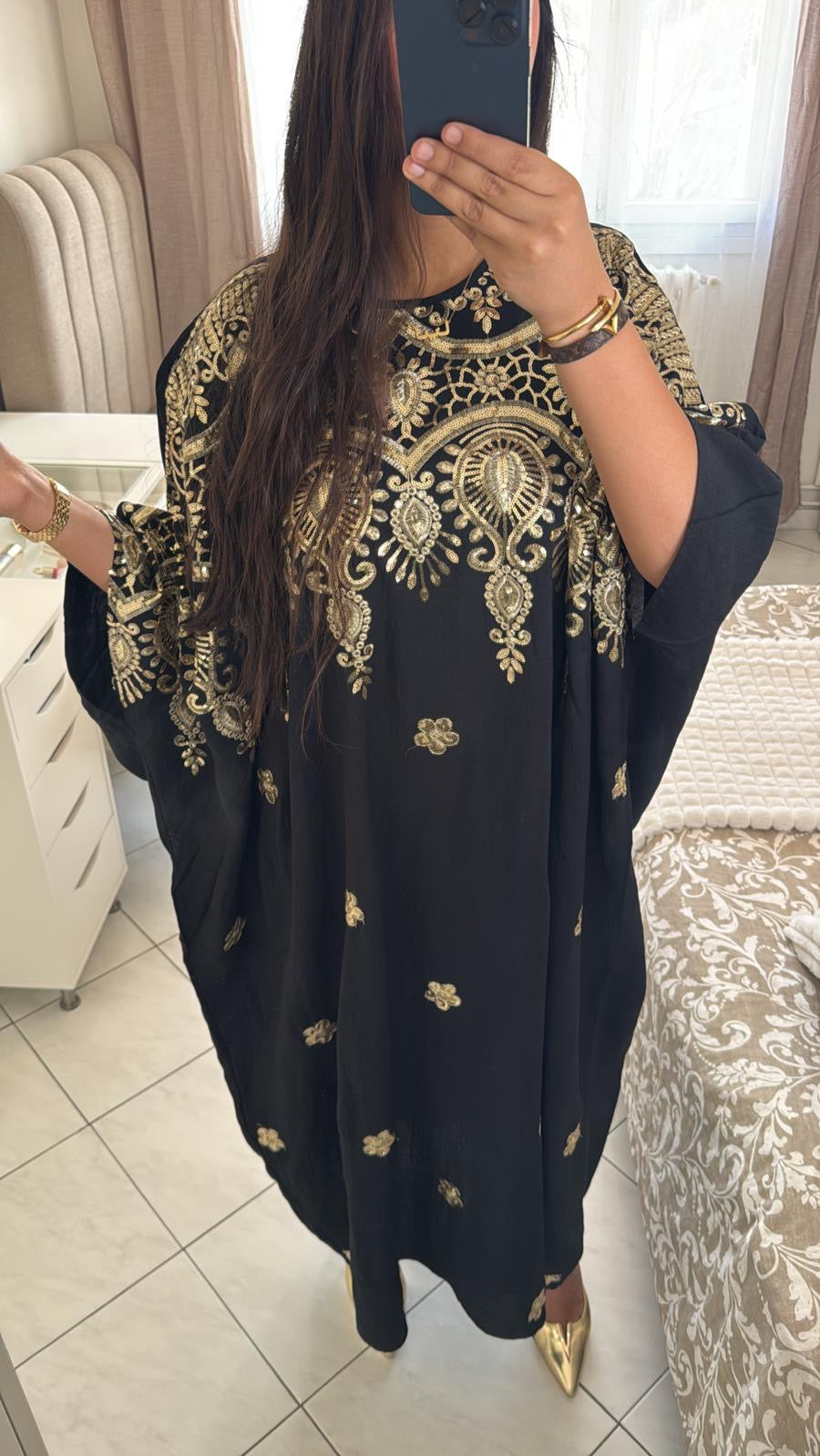 Abaya marwa noir