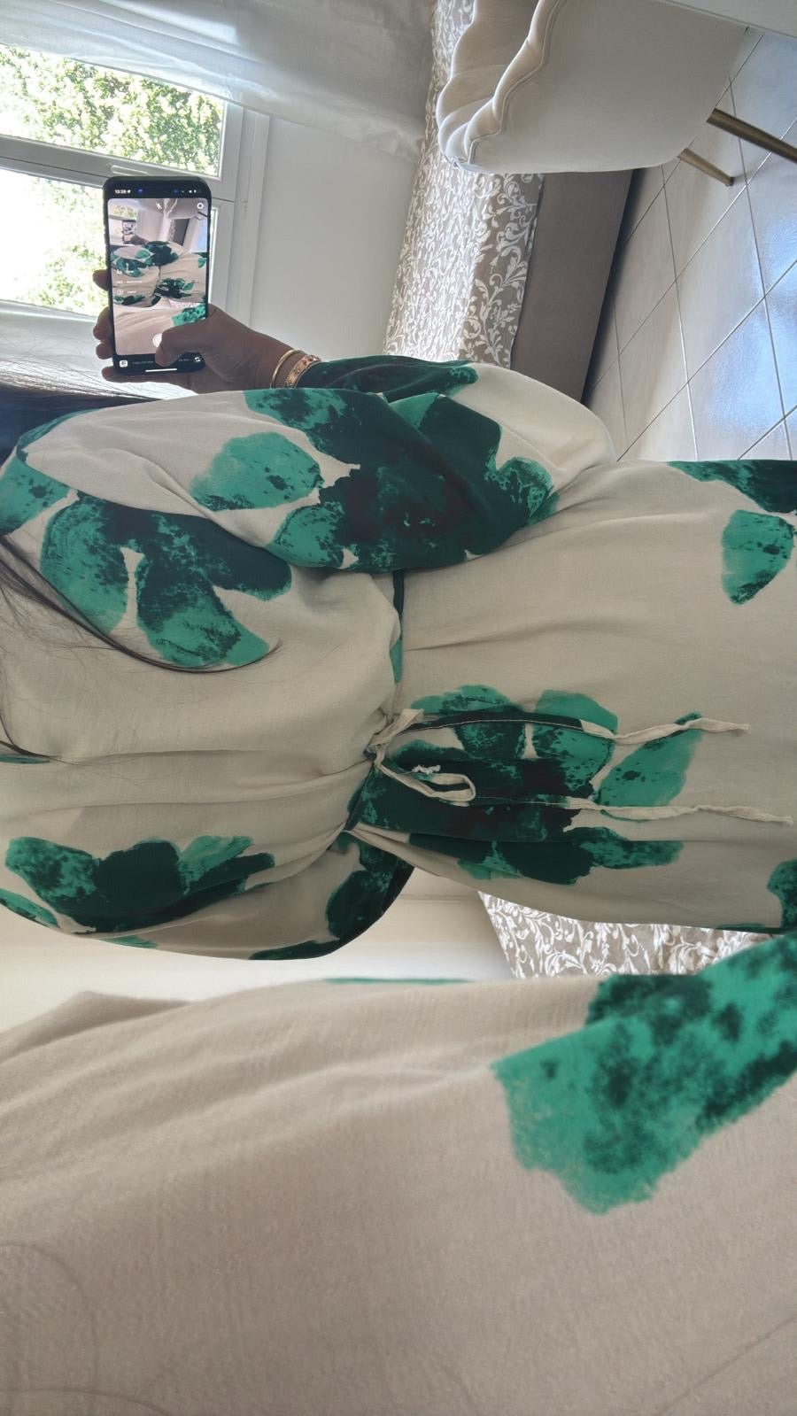 Robe fleuri verte